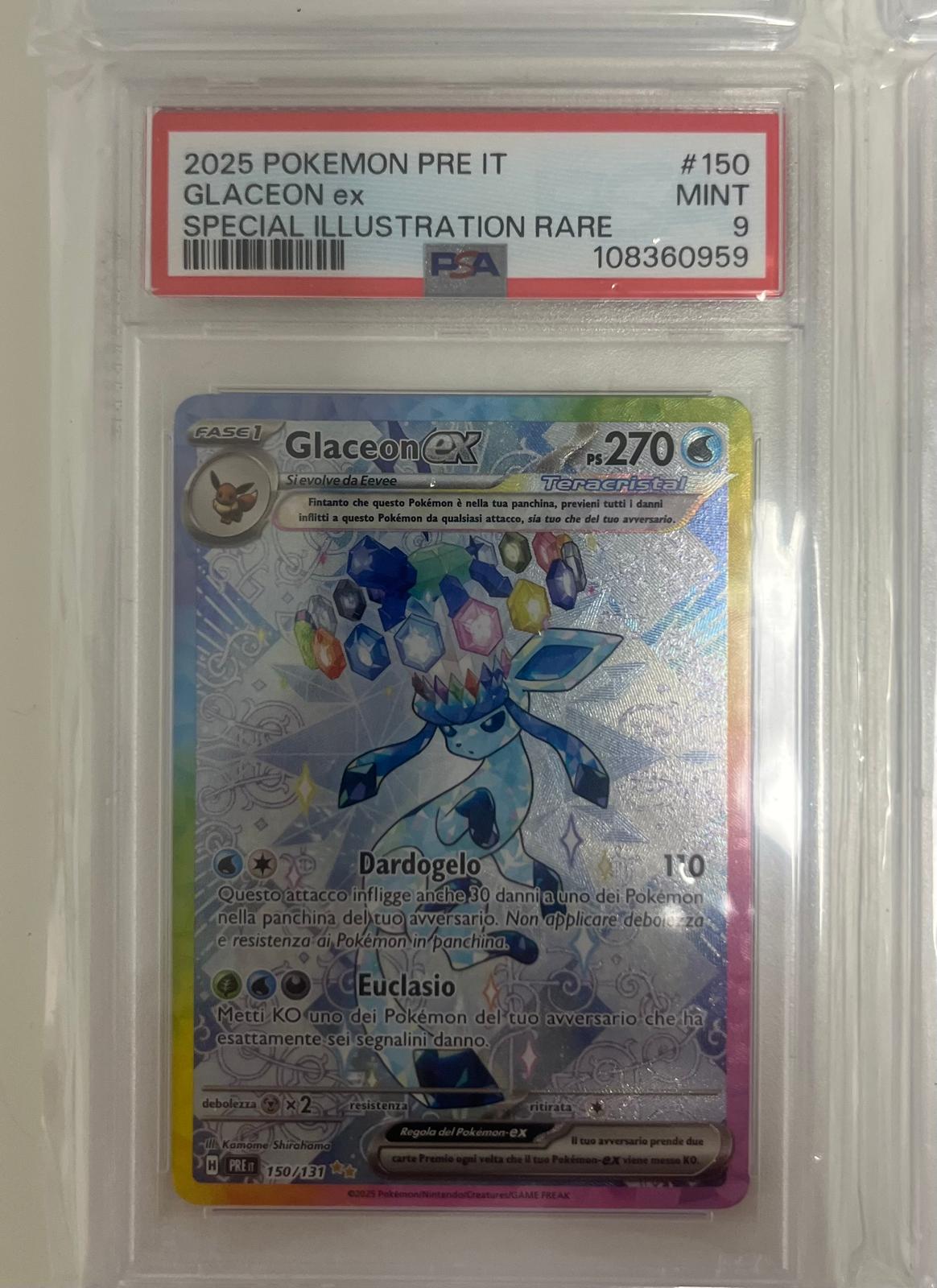 full set 9 evoluzioni eevee sar prismatiche - PSA 9- CARTA GRADATA ITA