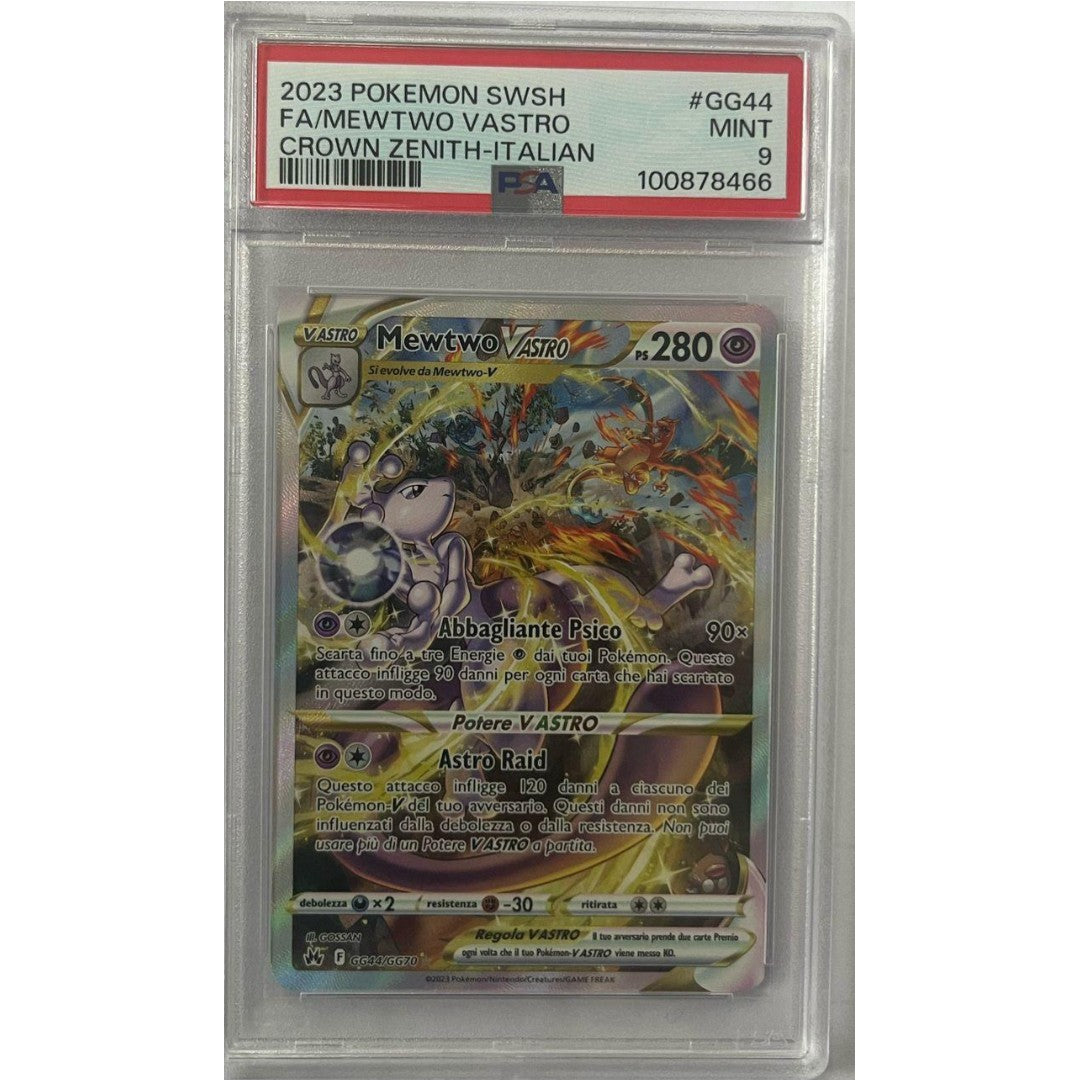Mewtwo vastro crown zenith-psa 9-ITA-Carta gradata ita