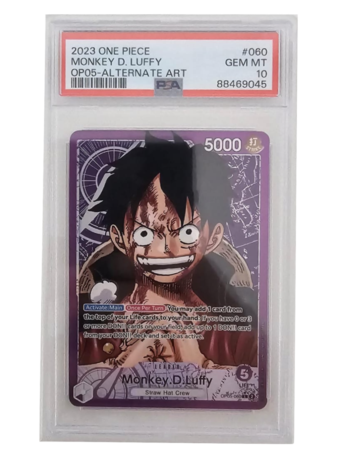 ONE PIECE - TASHIGI Winner ST06-006 Tournament Pack Vol.4 WINNER - AI GRADING 9.5 - CARTA GRADATA ONE P