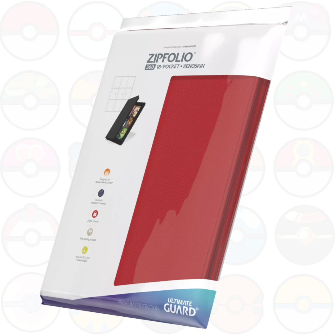 Ultimate Guard Zipfolio 480 - 24 Pocket XenoSkin red - Accessori Carte Collezionabili