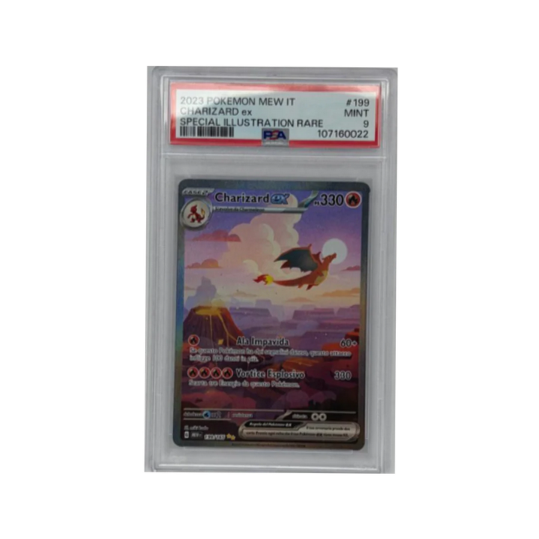 Charizard Ex special illustrion rare 199/165 di 151 - PSA 9- CARTA GRADATA ITA