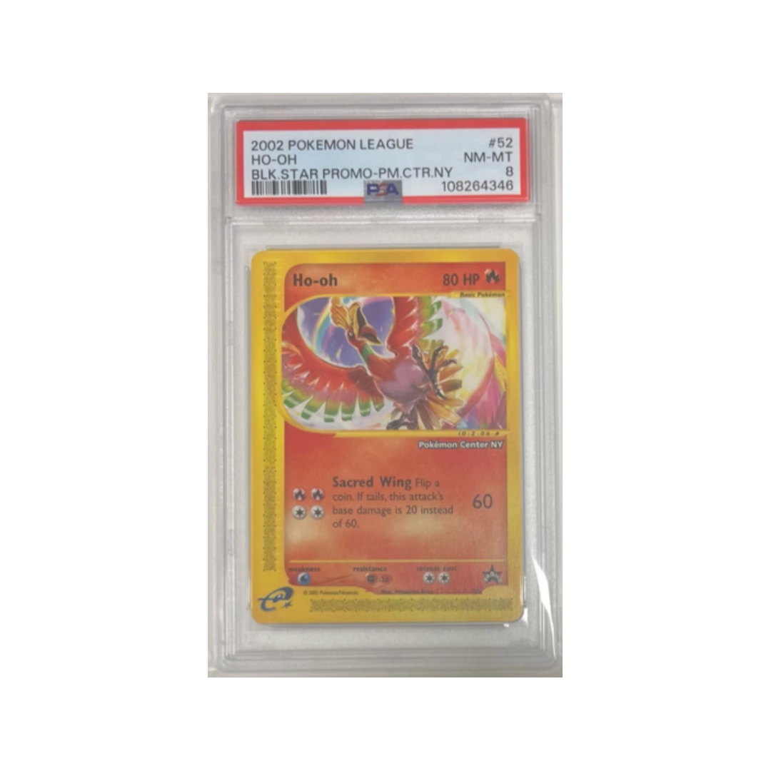ho-oh black star promo (psa 8) 52 pokemon center eng