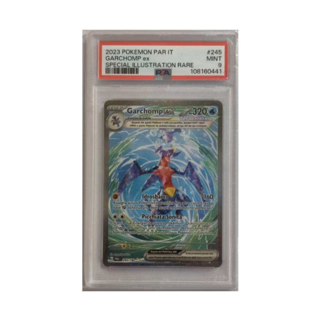 Garchomp ex special illustration rare paradosso temporale- PSA 9- CARTA GRADATA ITA