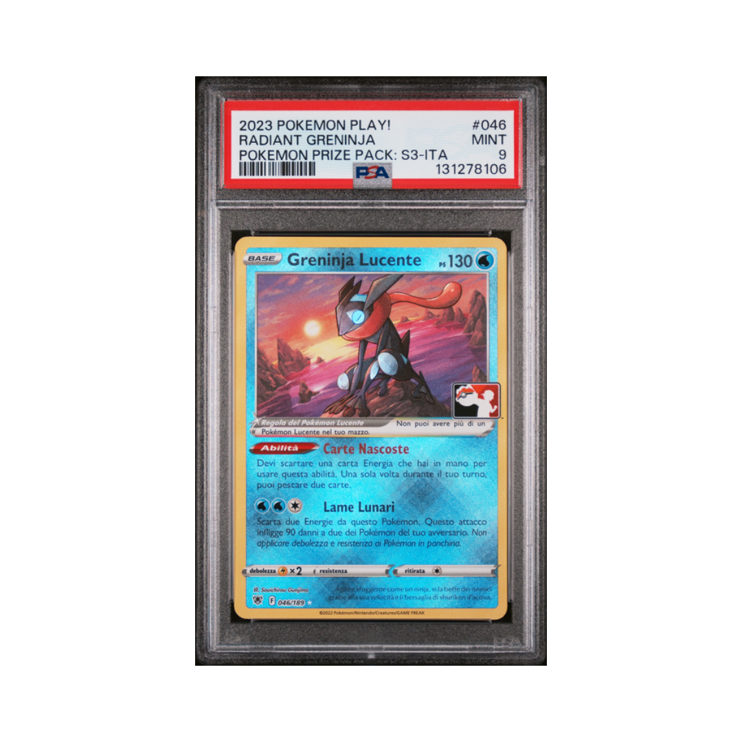 Greninja lucente pokemon prize pack 046/189- PSA 9-(ITA)