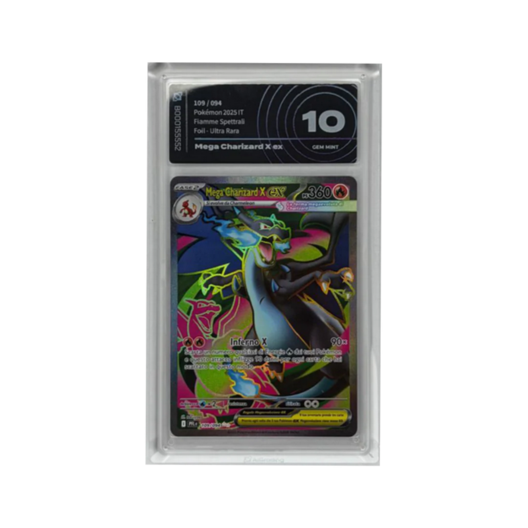 Mega Charizard X Ex 109/094 - AIGRADING 10- CARTA GRADATA ITA