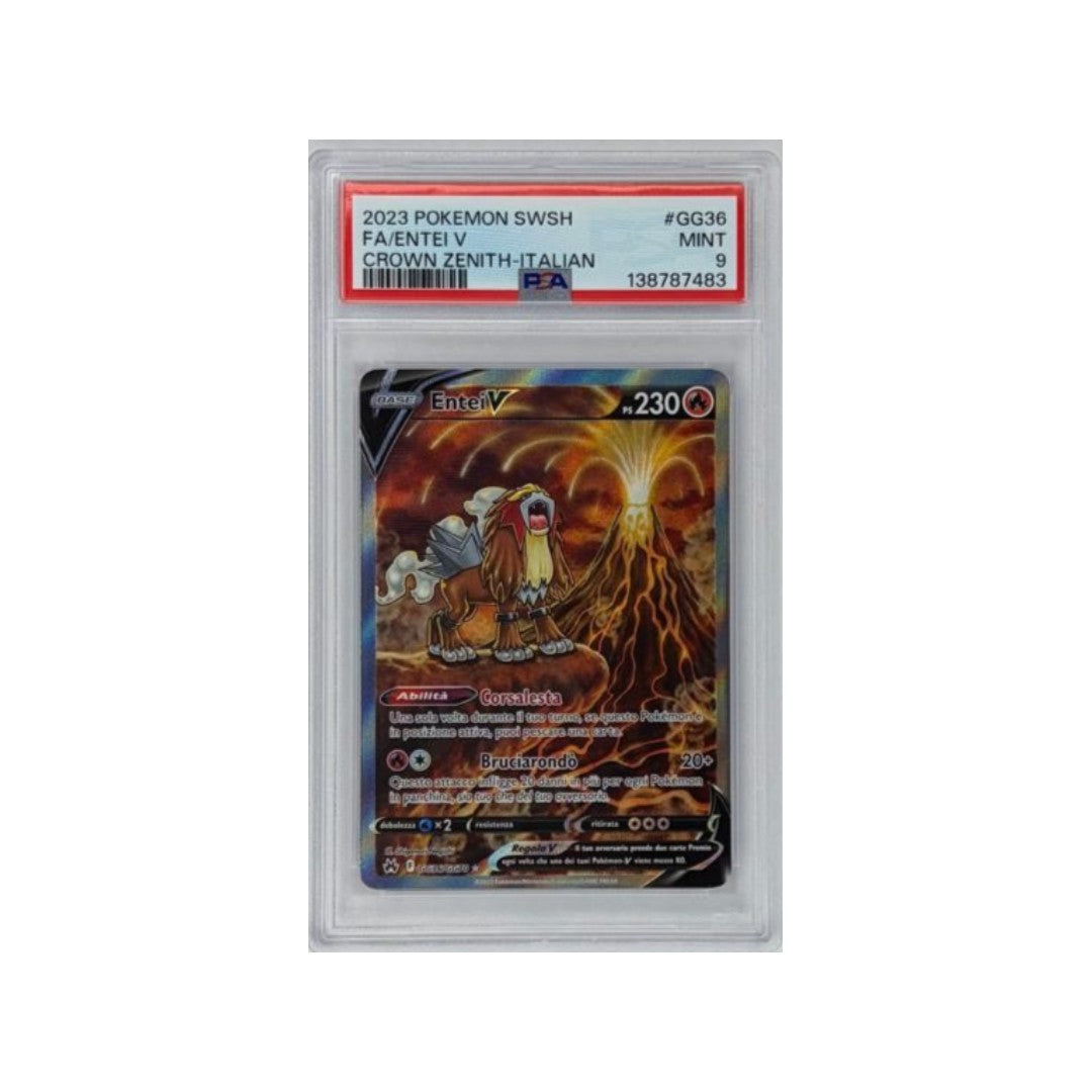 Entei V-gg36/gg70 zenit regale - PSA 9- CARTA GRADATA ITA
