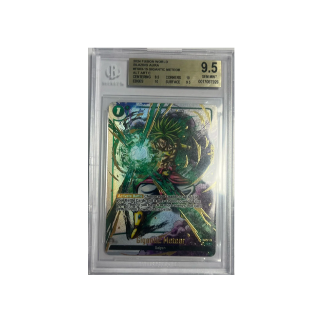 GIGANTIC METEOR #FS03-15 - 2024 FUSION WORLD - BLAZING AURA - ALT ART C - BGS 9,5 ENG