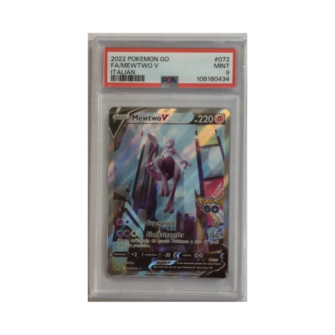 Mewtwo v pokemon go alternative 072/078 - PSA 9 - CARTA GRADATA ITA