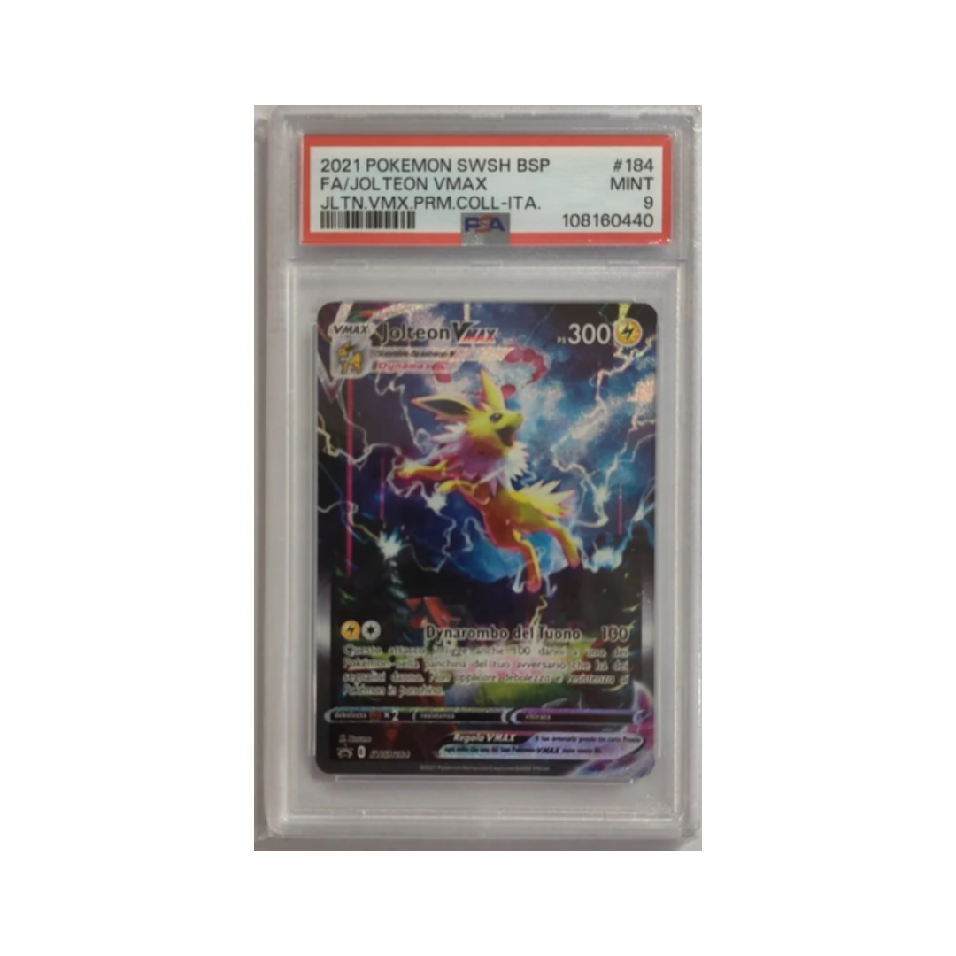 Jolteon Vmax swsh184 promo evoluzioni eteree- PSA 9- CARTA GRADATA ITA