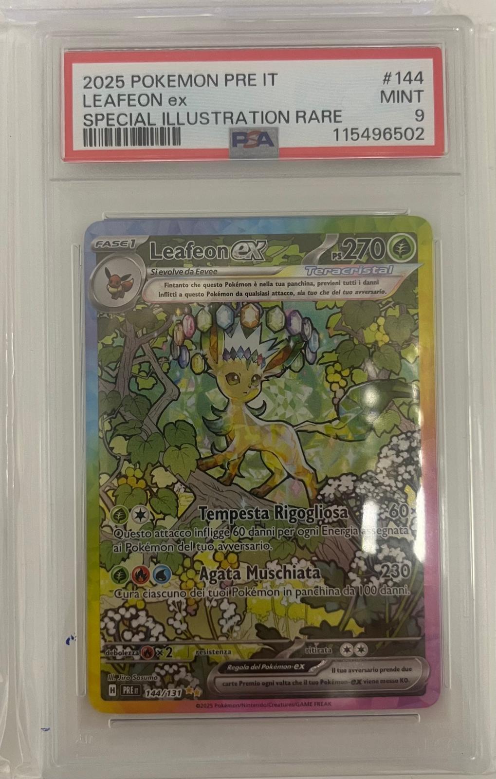 full set 9 evoluzioni eevee sar prismatiche - PSA 9- CARTA GRADATA ITA