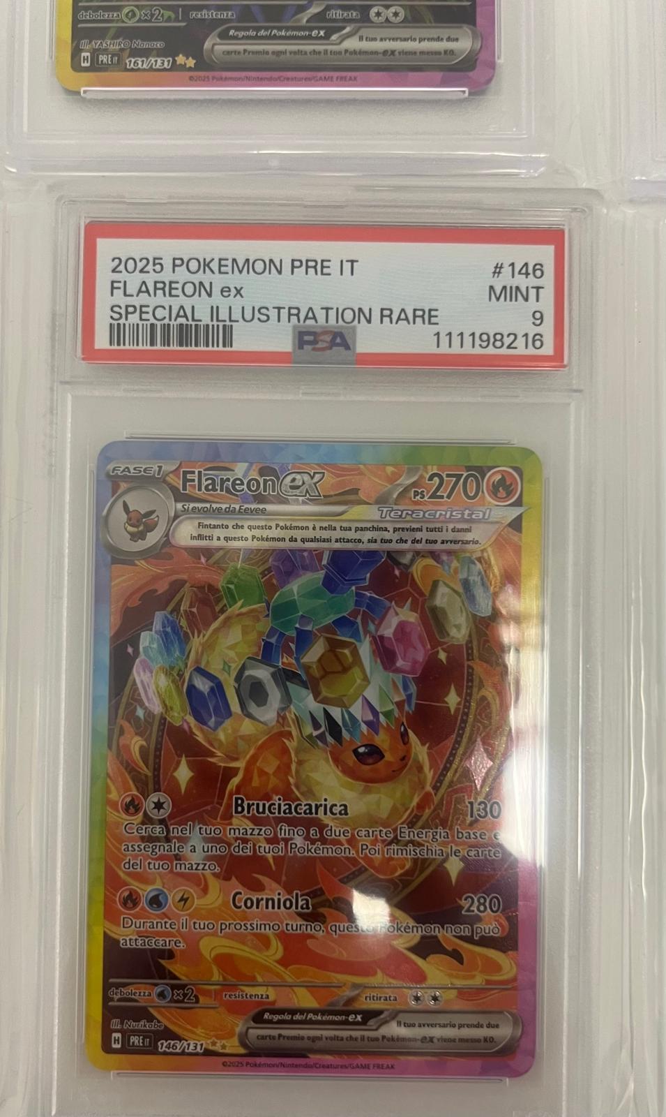 full set 9 evoluzioni eevee sar prismatiche - PSA 9- CARTA GRADATA ITA