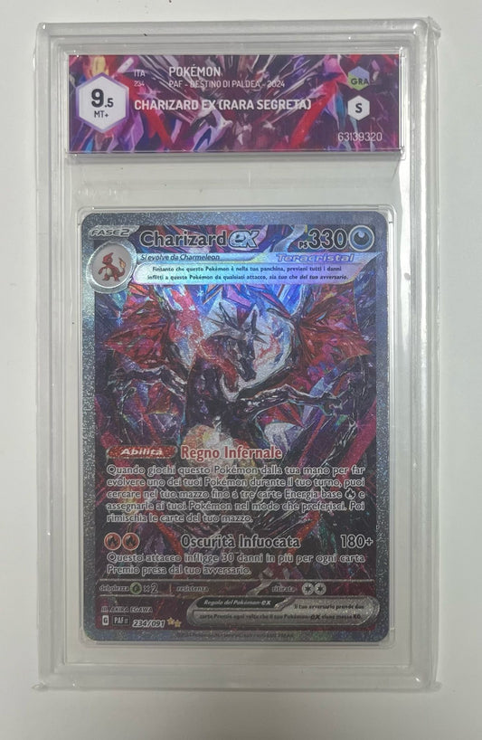 Charizard EX 234/091 - Destino di Paldea - 2024 - GRAAD 9.5 Mint - CARTA GRADATA ITA