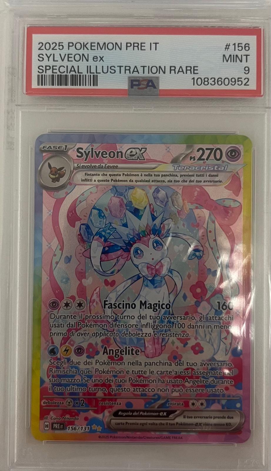 full set 9 evoluzioni eevee sar prismatiche  - PSA 9- CARTA GRADATA ITA