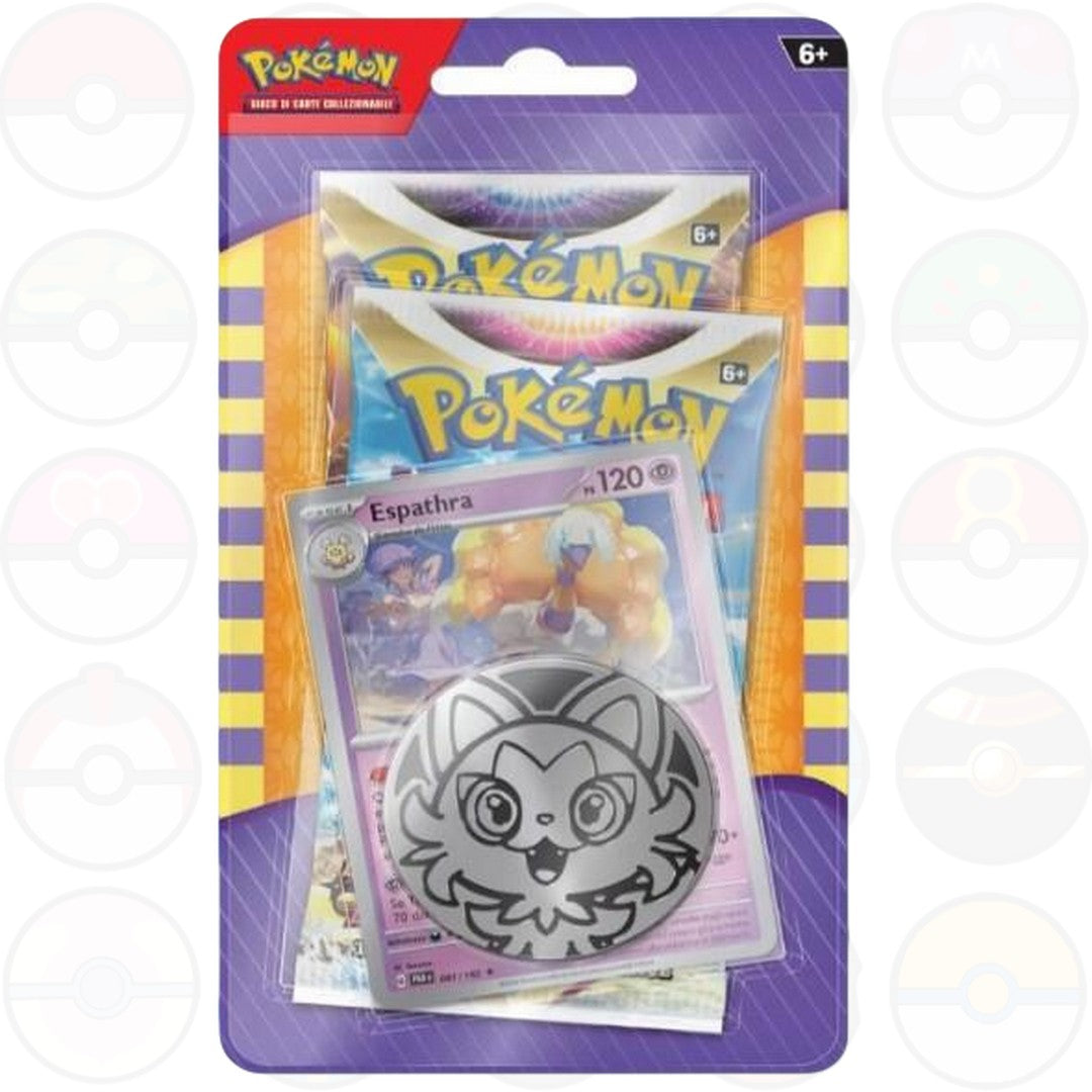 Pokémon - Blister 2 buste con Moneta - Espathra (ITA) (Lucentezza siderale-Astri Lucenti)