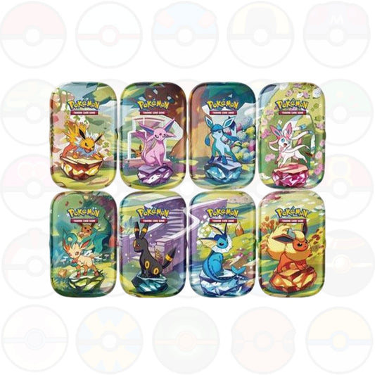 Evoluzioni Prismatiche - Bundle x8 Mini Tin con tutti gli artwork disponibili (16 buste di espansione) ITA