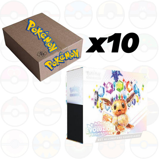 Evoluzioni Prismatiche -CASE X 10-Set Allenatore Fuoriclasse-con 9 bustine Ita-Pokemon ITA