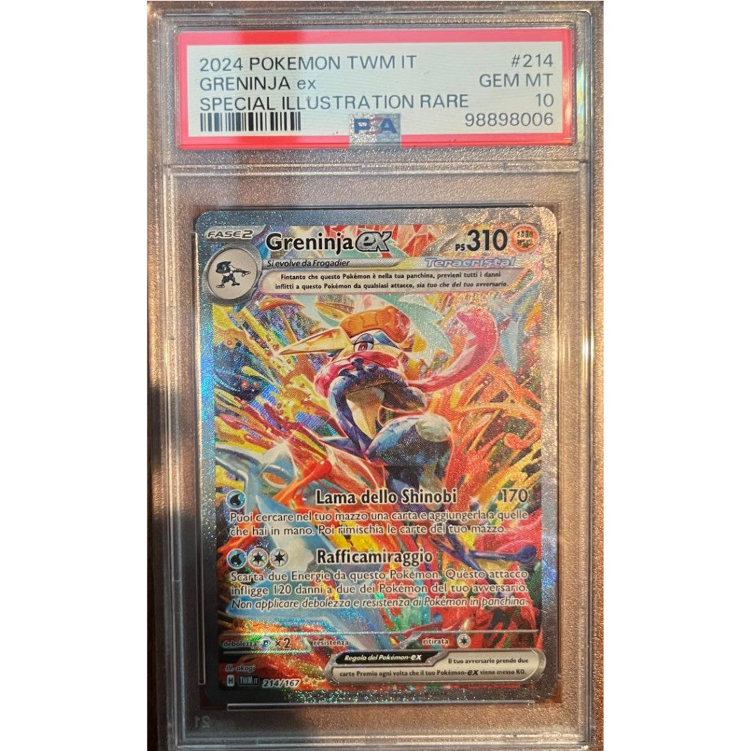 Greninja ex 214/167 special ill.rare crepuscolo - PSA 10 GEM MINT - CARTA GRADATA ITA