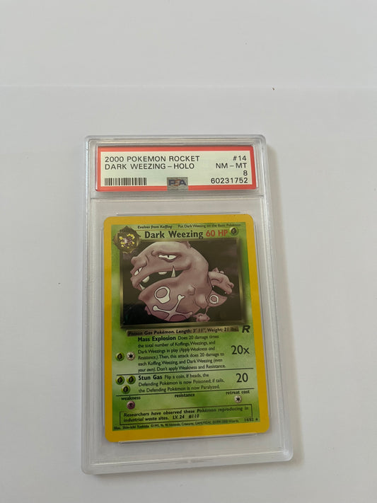 DARK WEEZING HOLO  - PSA 8 - CARTA GRADATA eng