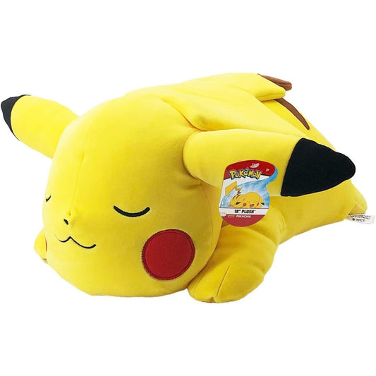 Pokémon - Peluche Pikachu, 46 cm, che dorme – Peluche morbido- peluche pokemon