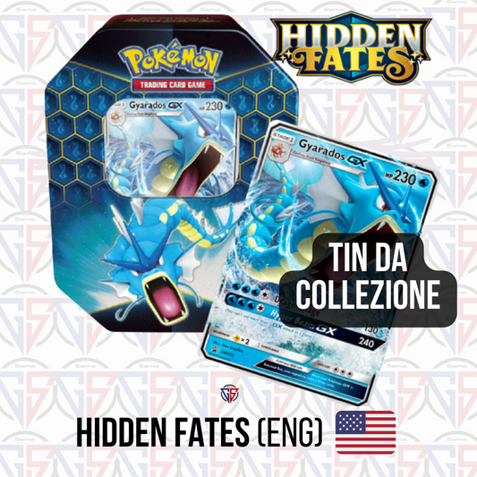 Tin Collezione Hidden Fates - Gyarados GX (4 bustine ENG)