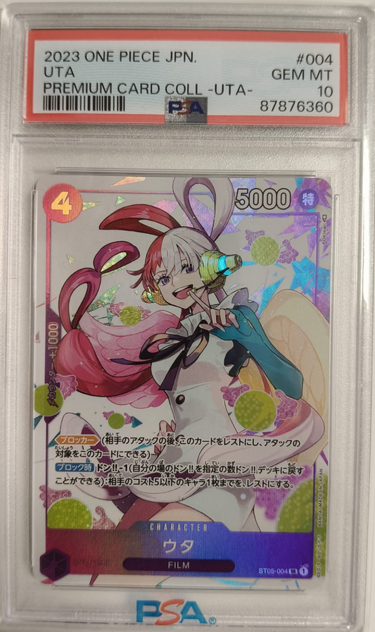 UTA #004 - PREMIUM CARD COLLECTION UTA 2023 - PSA GEM MINT 10 - CARTA GRADATA ONE PIECE JAP 2023