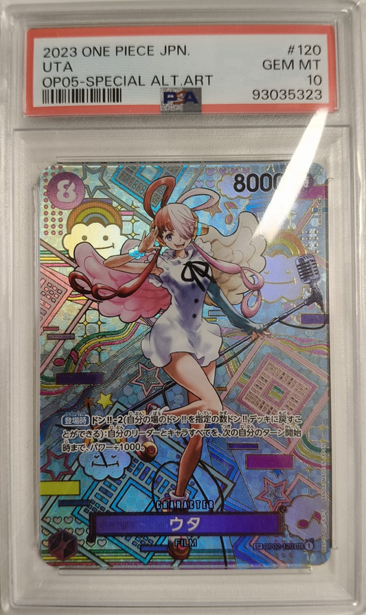 UTA #120 - OP05 ALTERNATE ART 2023 - PSA GEM MINT 10 - CARTA GRADATA ONE PIECE JAP 2023