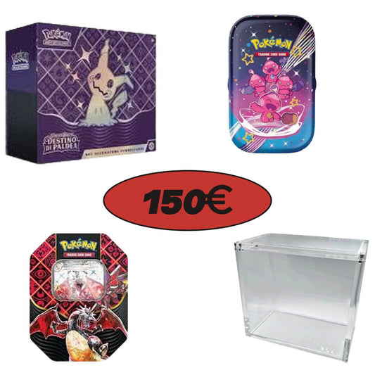 Bundle destino di paldea - ETB+MINITIN+TIN CHARIZARD+CASE PROTETTIVO PER ETB - Pokemon ITA