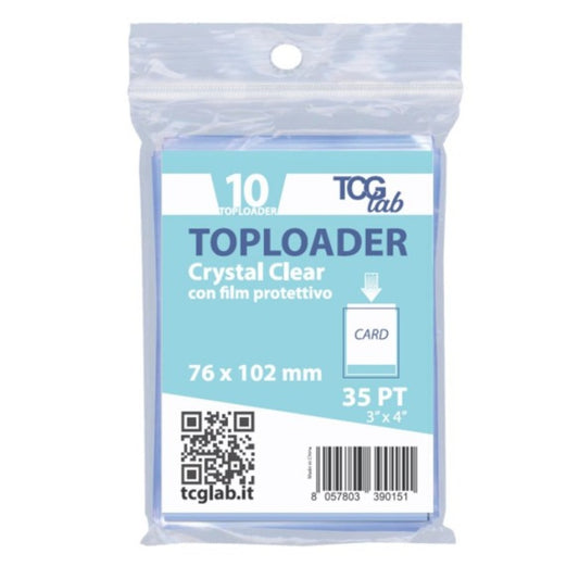 Toploader - Crystal Clear con Film Protettivo - (Busta 10pz)