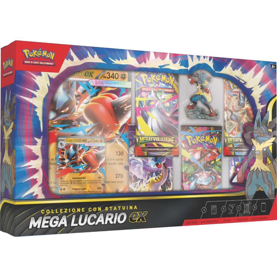 Collezione con Statuina Mega Lucario-ex-FIAMME SPETTRALI-(PREVENDITA)