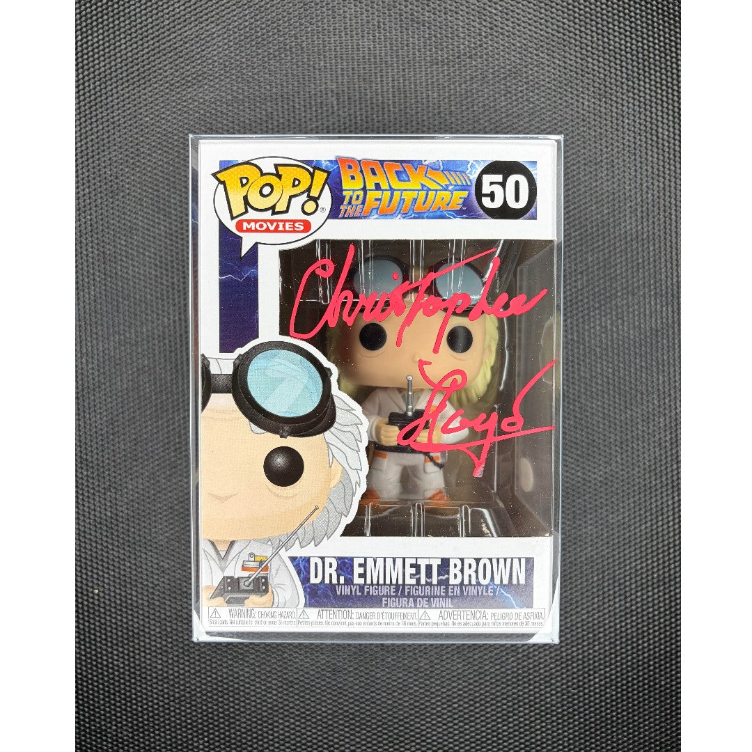 Funko Pop!-DR.Emmett Brown-#50- signed by Christopher Lloyd