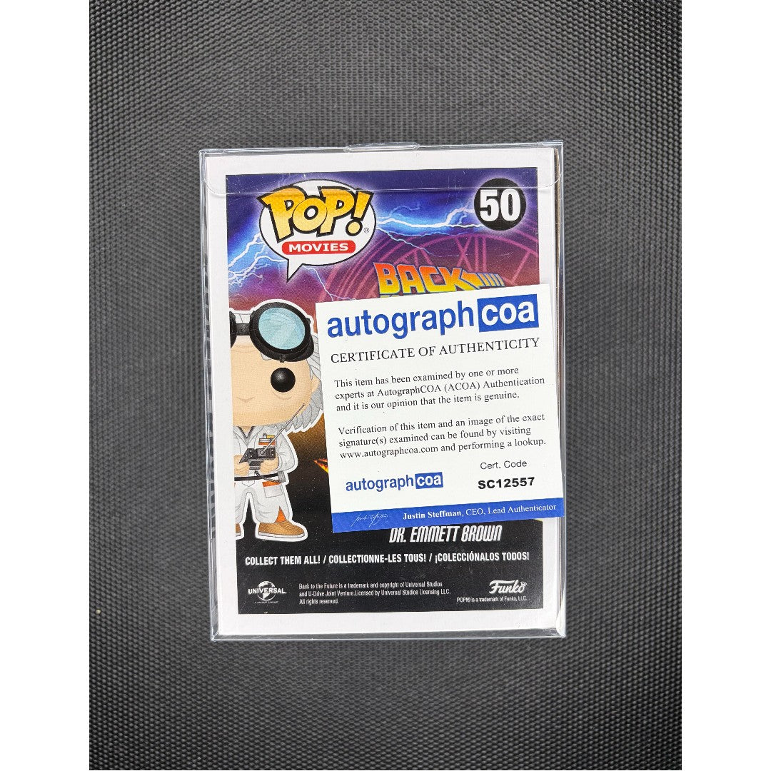 Funko Pop!-DR.Emmett Brown-#50- signed by Christopher Lloyd