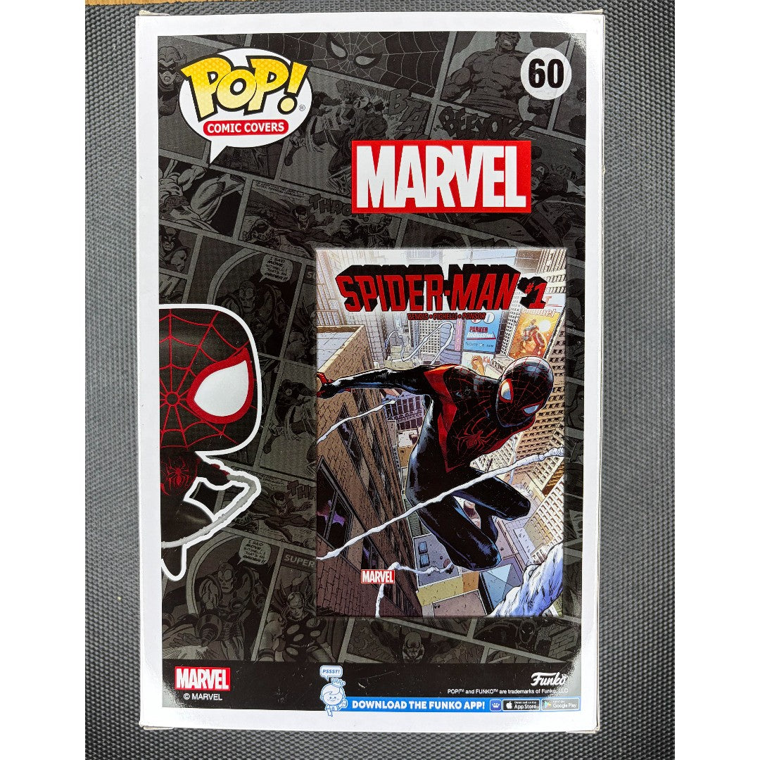 Funko Pop!-Comic Covers-Spider Man-#60-signed by Brian Michael Bendis/Sara Pichelli