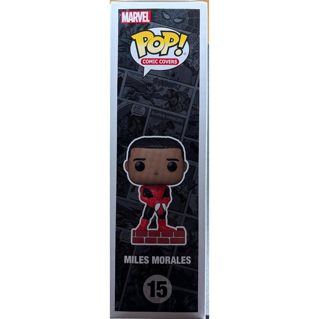 Funko Pop!-Comic Covers-Miles Morales-#15-signed by Brian Michael Bendis/Sara Pichelli