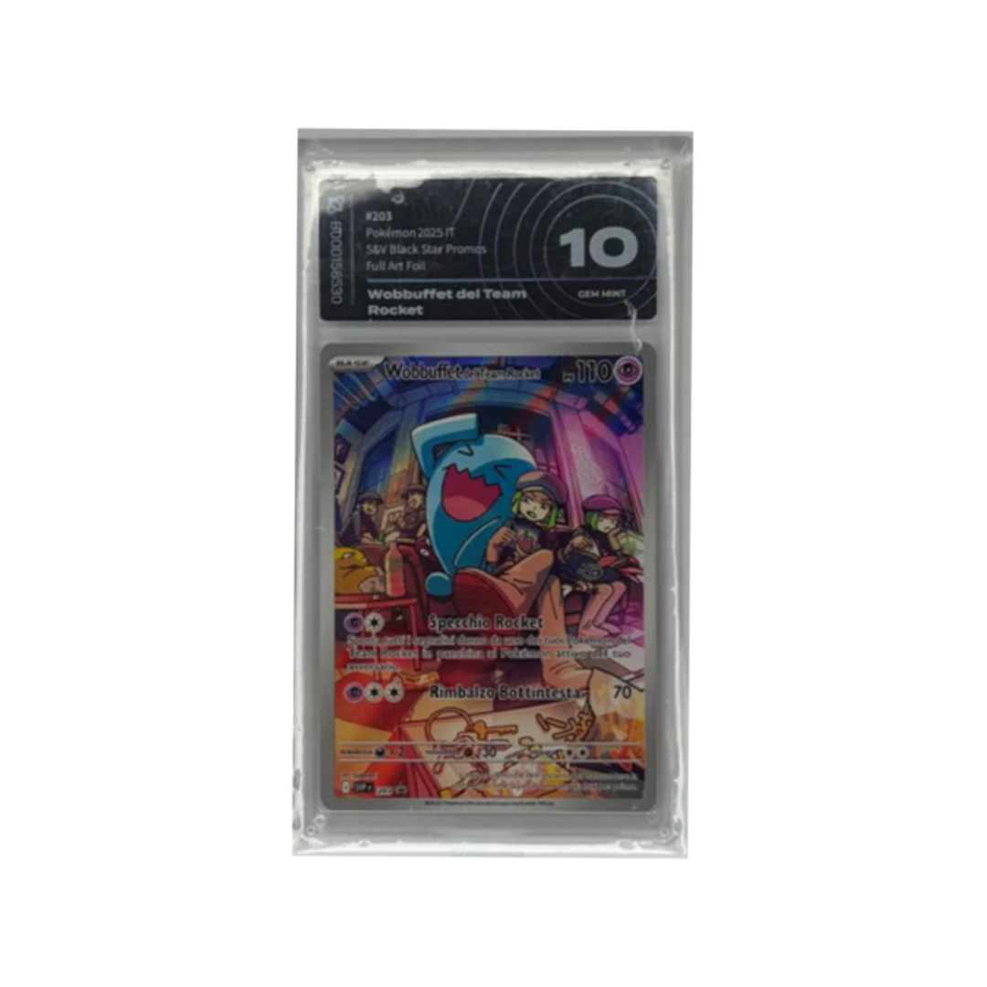 Wobbuffet del team rocket SVP203 - AIGRADING 10- CARTA GRADATA ITA