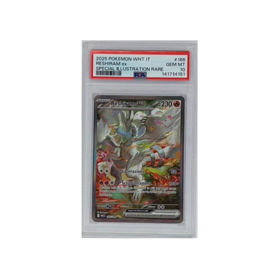 Reshiram ex 166/086 special illustration rare - PSA 10- CARTA GRADATA ITA