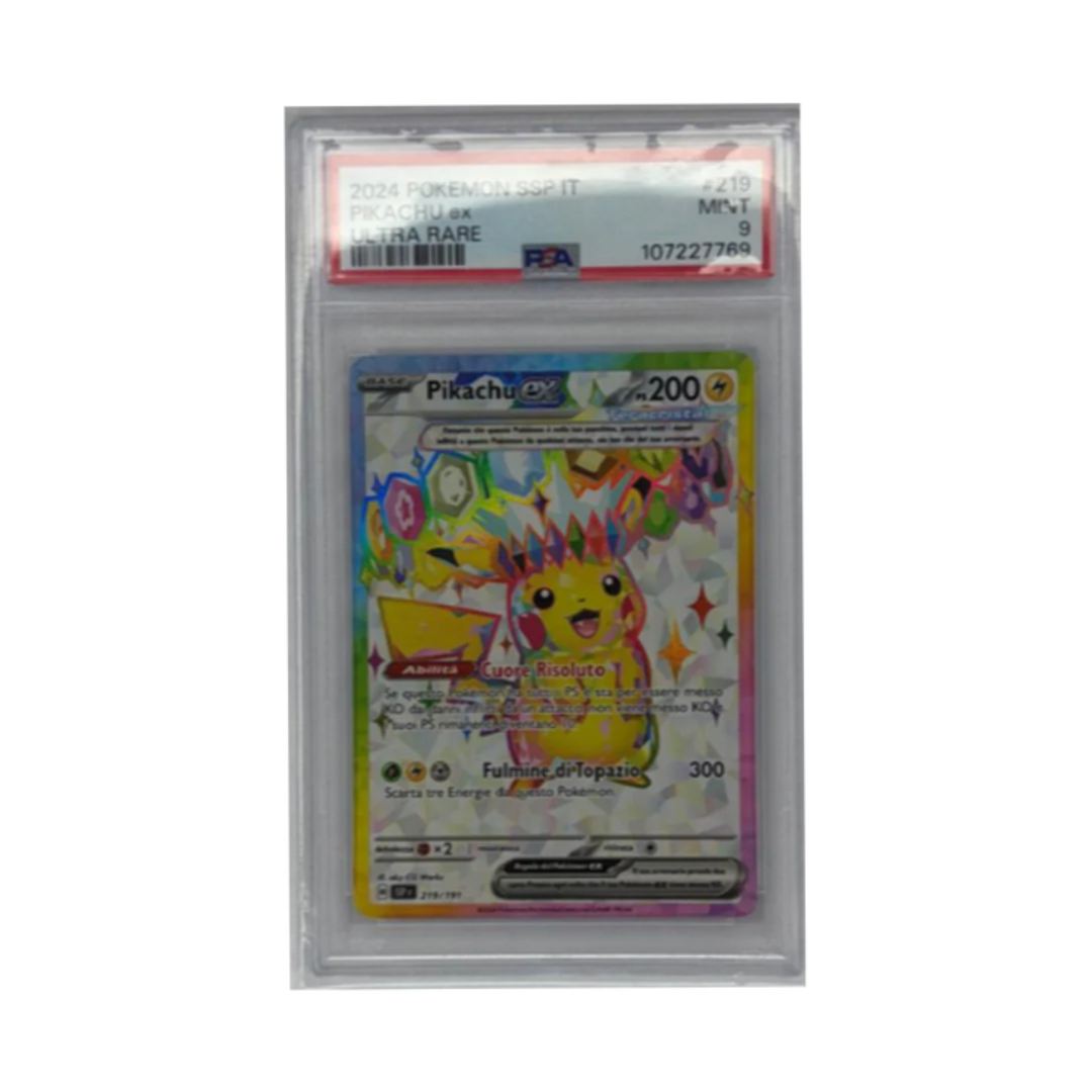 Pikachu Ex Ultra rare 219/191  - PSA 9- CARTA GRADATA ITA