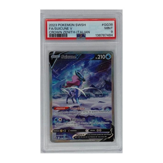 Suicune V-gg38/gg70 zenit regale - PSA 9- CARTA GRADATA ITA