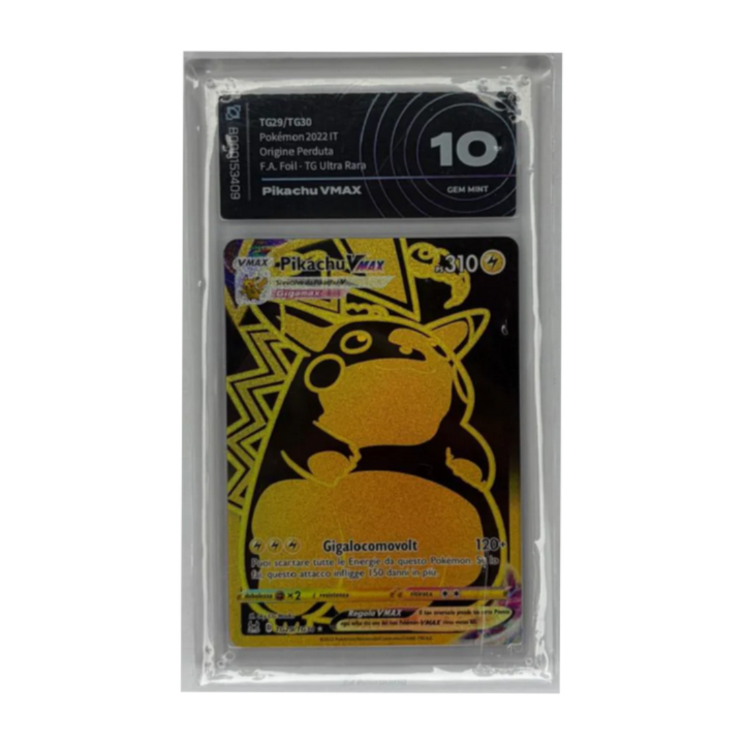 Pikachu VMAX TG29/TG30 - AIGRADING 10- CARTA GRADATA ITA
