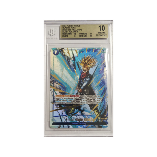 FINAL HOPE #FB01-066 - 2024 FUSION WORLD - BLAZING AURA - SLASH ALT ART R - BGS 10 GEM MINT ENG
