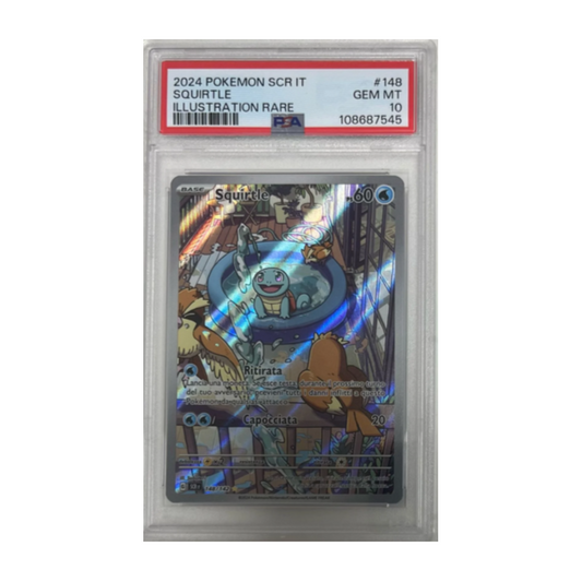 squirtle 148/142 ill.rare corona astrale - PSA 10- CARTA GRADATA ITA