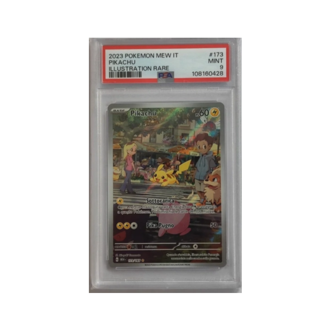 Pikachu illustration rare 173/165 - PSA 9 - CARTA GRADATA ITA