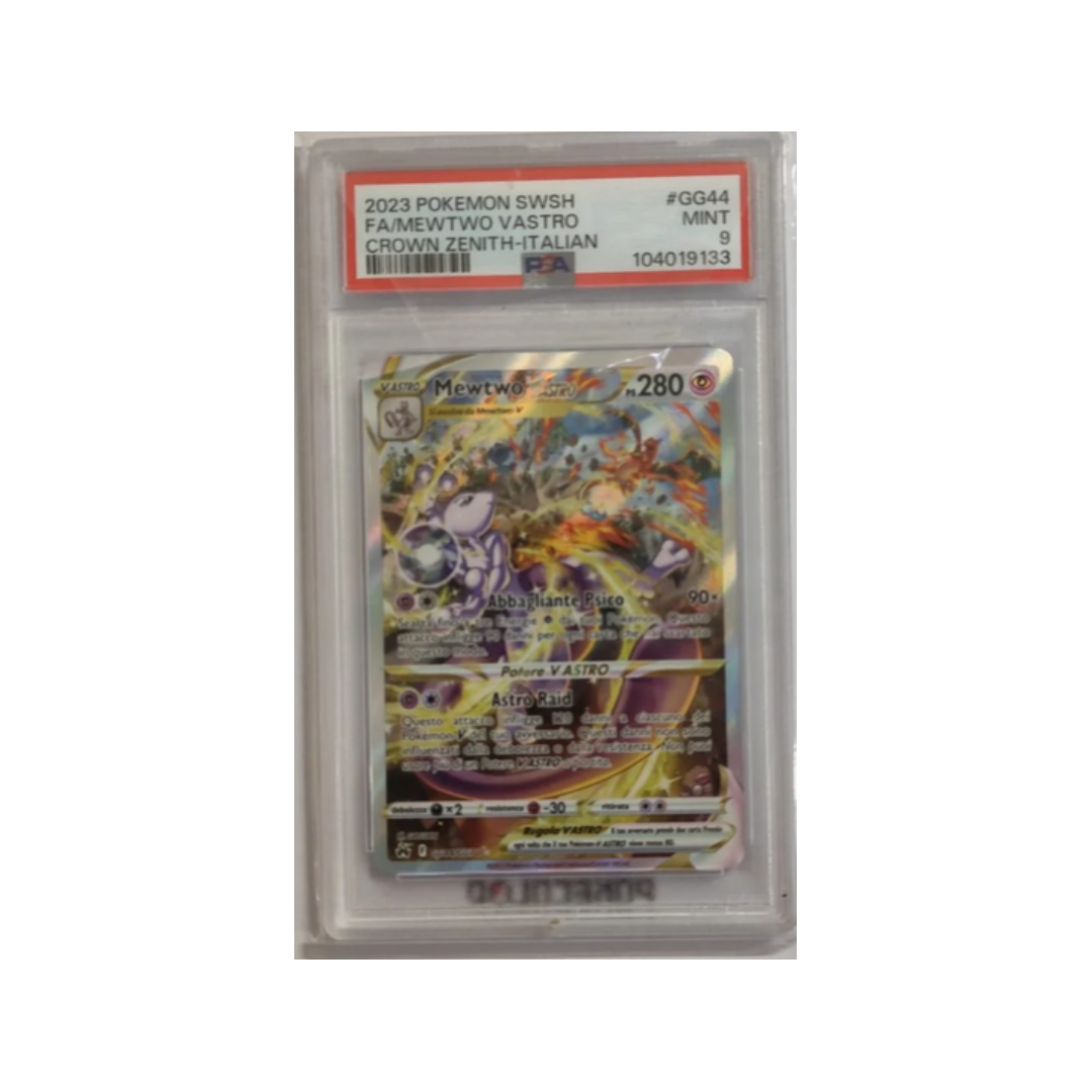 Mewtwo Vastro zenit gg40/gg70- PSA 9- CARTA GRADATA ITA