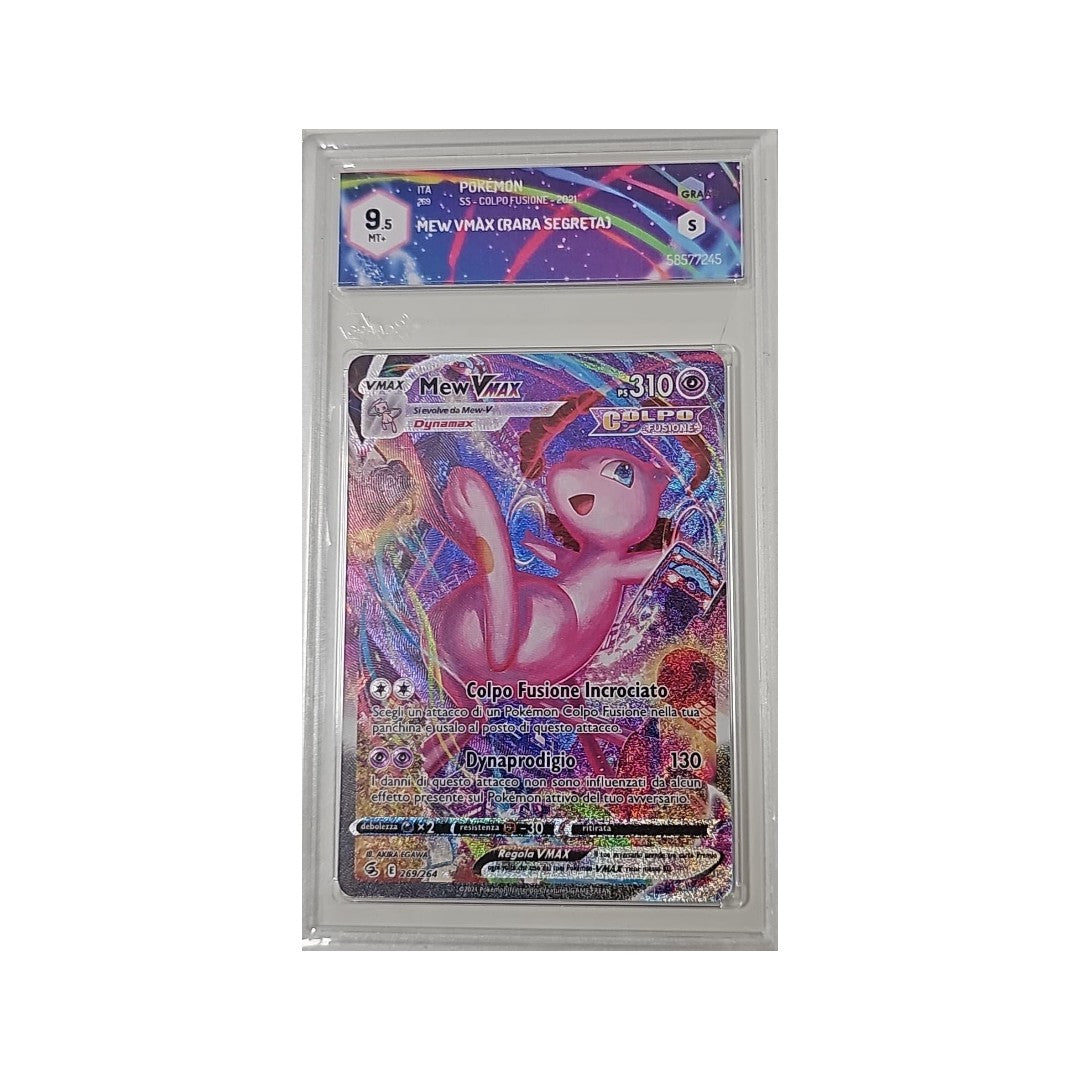 Mew VMAX 269 - Colpo Fusione - 2021 - GRAAD 9.5 Mint - CARTA POKEMON GRADATA ITA