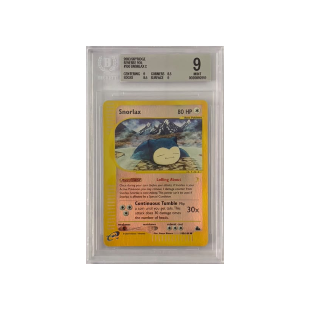 Snorlax Sk100 Skyridge- BGS 9  - CARTA GRADATA ENG