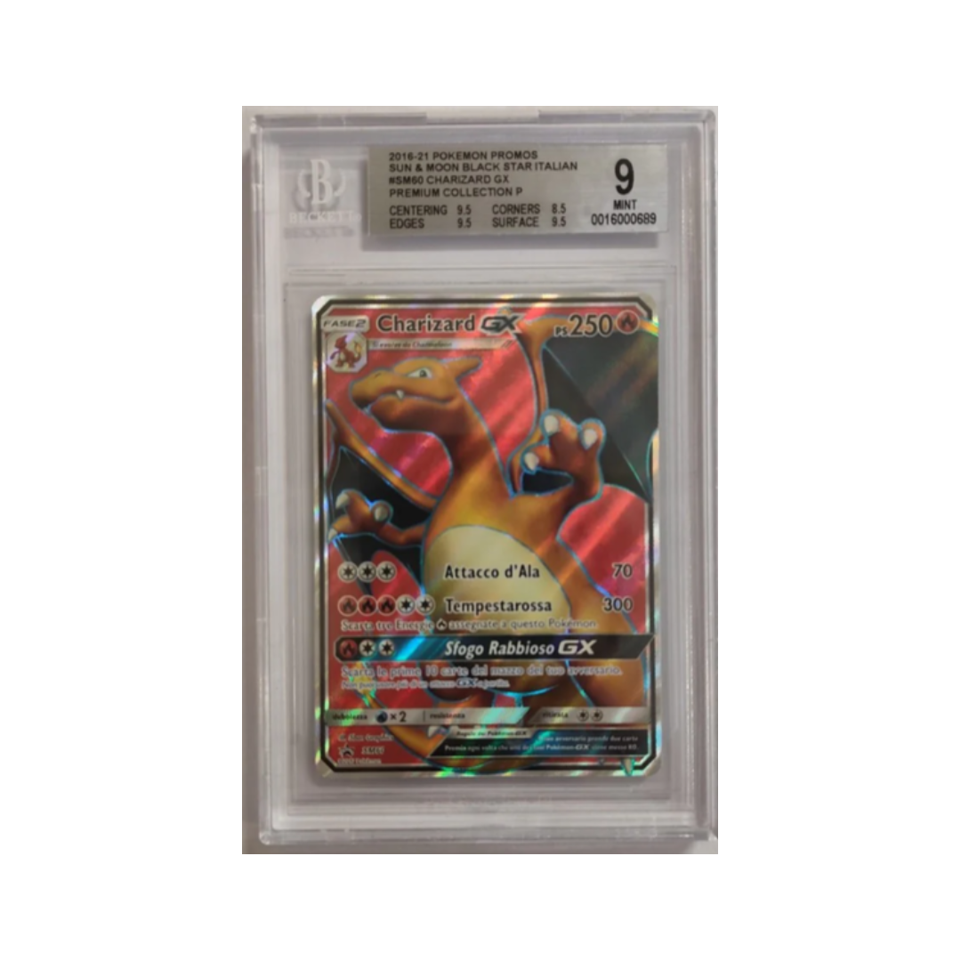 Charizard Gx sm60 promo full art- BGS 9 - CARTA GRADATA BGS ITA