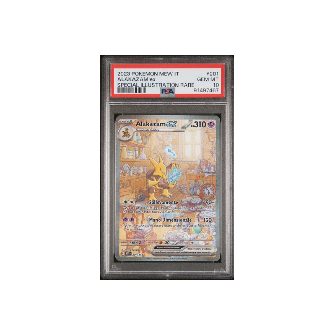 Alakazam ex illustration rare 201/165- PSA 10- CARTA GRADATA ITA