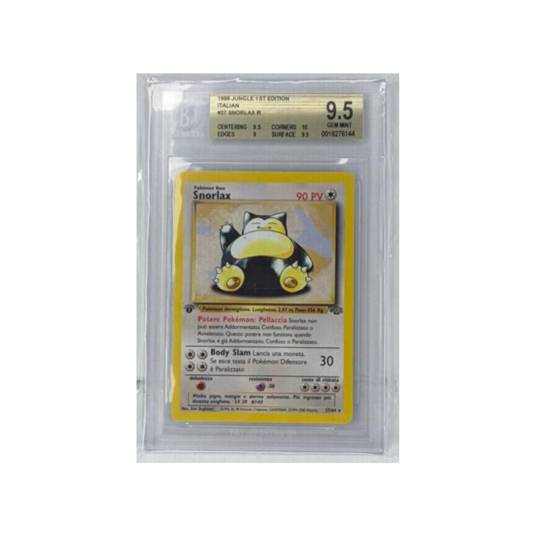 Snorlax reverse 1 st jungle- BGS 9,5 - CARTA GRADATA ITA