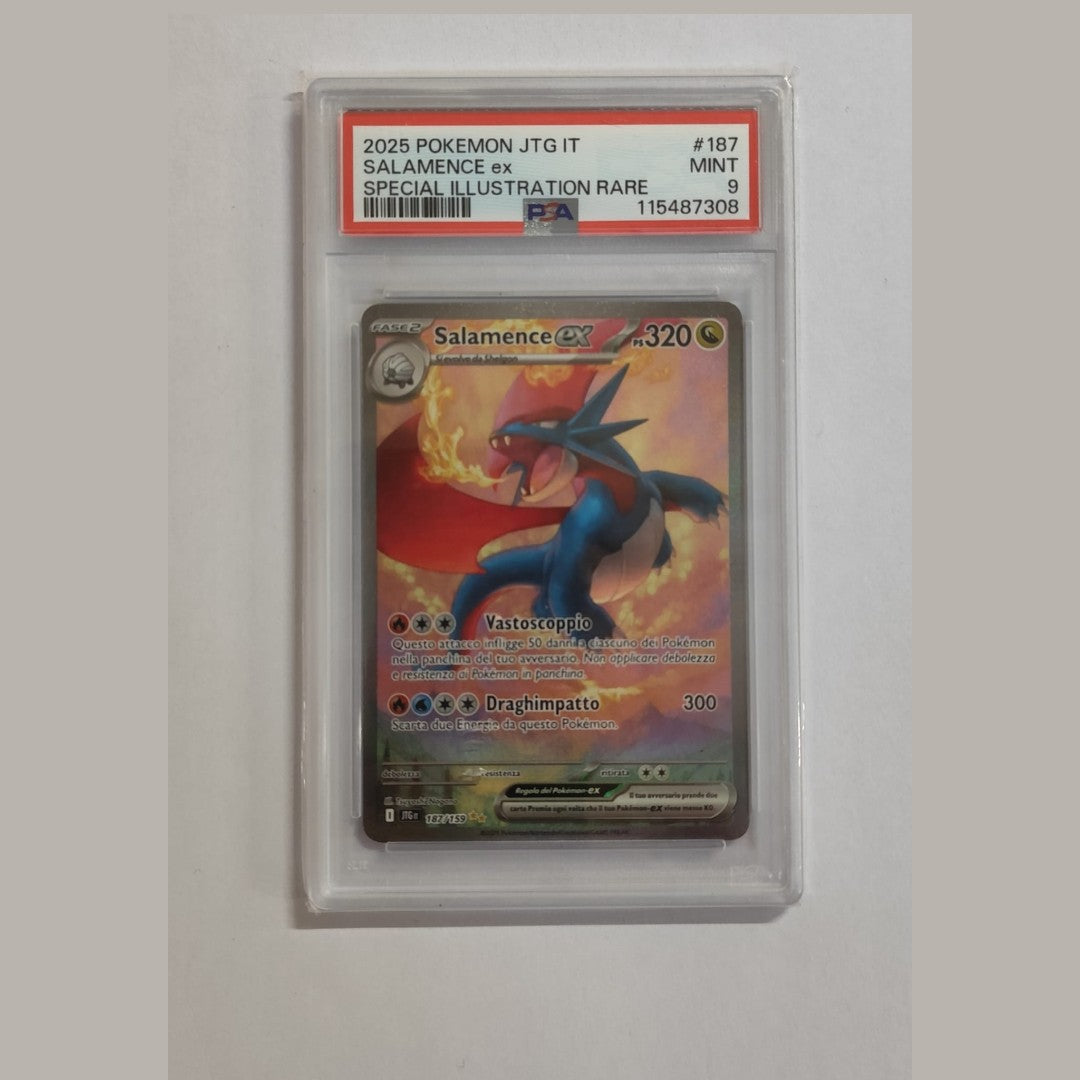 Salamance ex special illustration rare 187/159 avventure insieme- PSA 9- CARTA GRADATA ITA