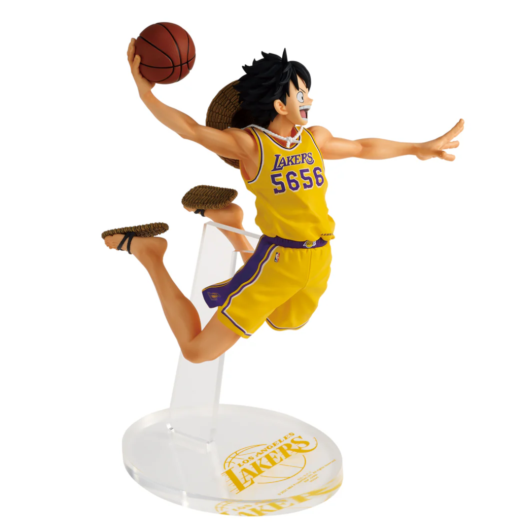 Statua-Monkey D. Luffy One Piece x NBA Los Angeles Lakers MASTER STARS Bandai