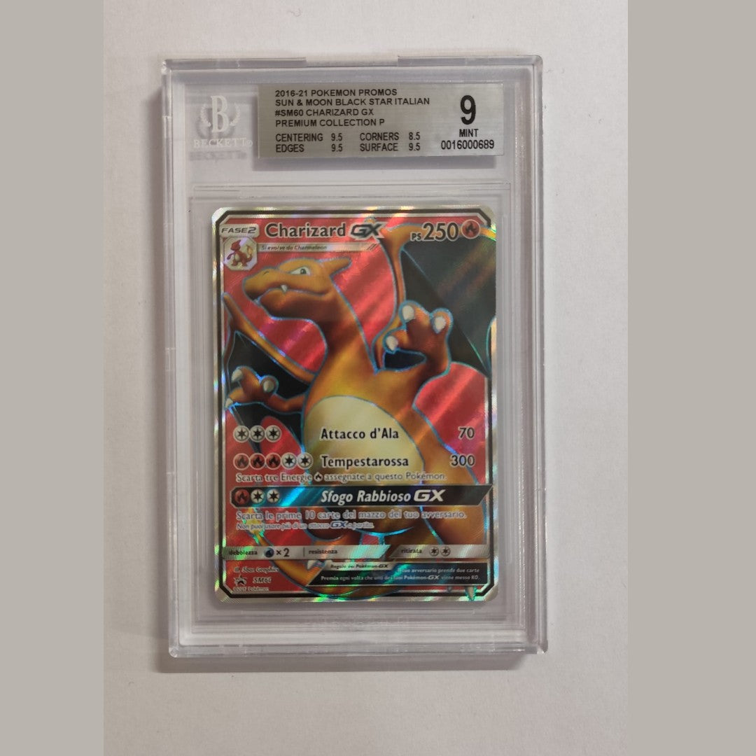 Charizard Gx sm60 promo full art- BGS 9 - CARTA GRADATA BGS ITA